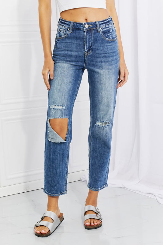 RISEN Full Size Emily High Rise Relaxed Jeans - Aurelia Clothing