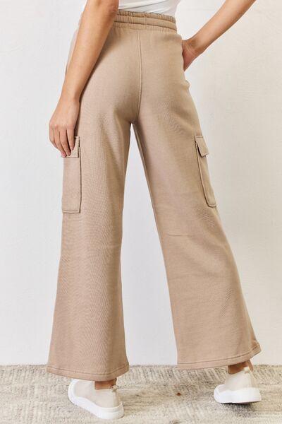 RISEN High Waist Cargo Wide Leg Pants - Aurelia Clothing