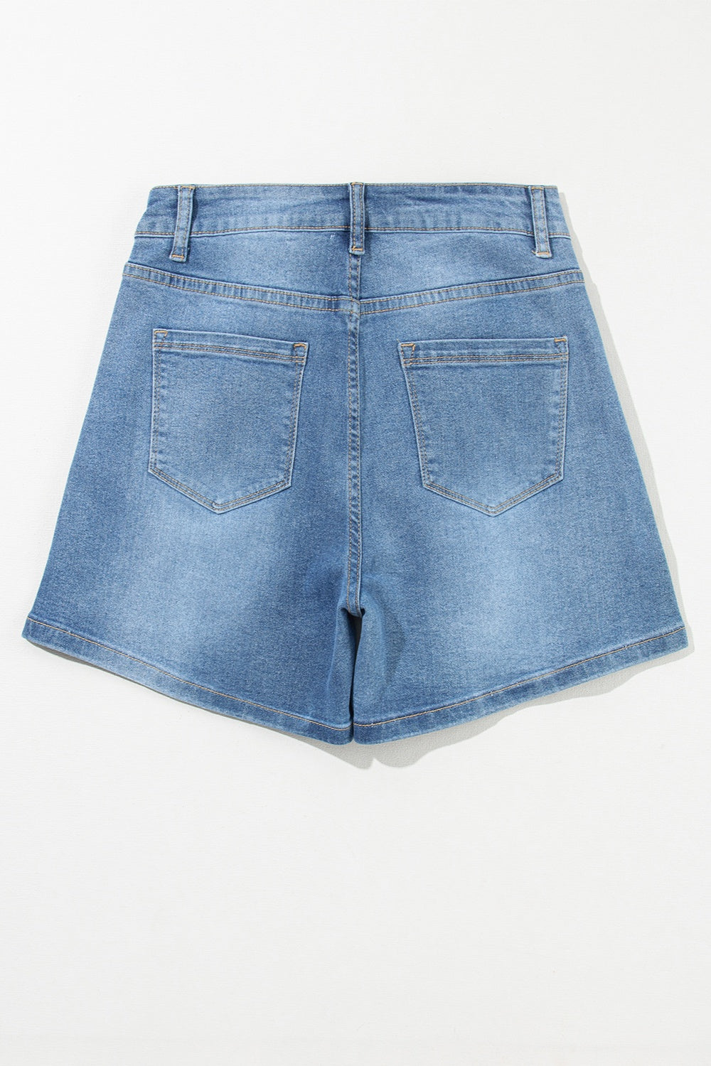 Rhinestone High Waist Denim Shorts - Aurelia Clothing