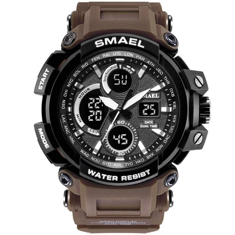 SMAEL 1708B Sport Watches Waterproof Men Watch LED Digital Watch Military Male Clock Relogio Masculino erkek kol saati Men Watch - Free Shipping - Aurelia Clothing