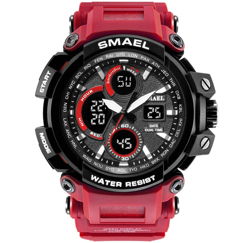 SMAEL 1708B Sport Watches Waterproof Men Watch LED Digital Watch Military Male Clock Relogio Masculino erkek kol saati Men Watch - Free Shipping - Aurelia Clothing