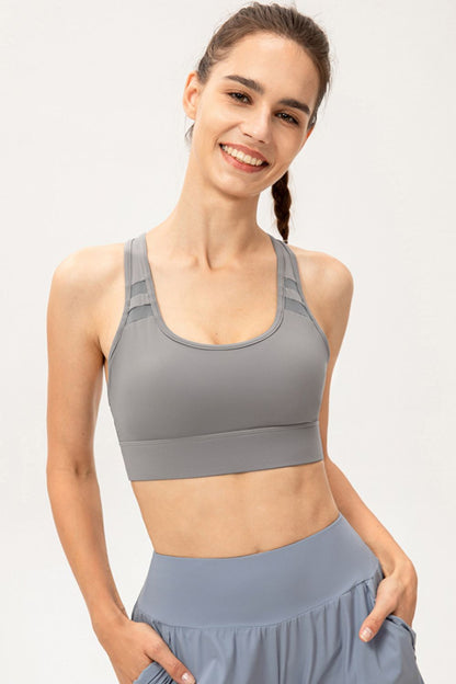 Scoop Neck Long Sports Bra - Aurelia Clothing