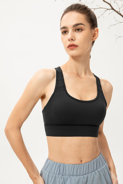 Scoop Neck Long Sports Bra - Aurelia Clothing