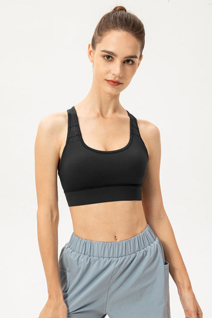 Scoop Neck Long Sports Bra - Aurelia Clothing