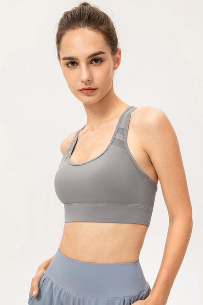 Scoop Neck Long Sports Bra - Aurelia Clothing