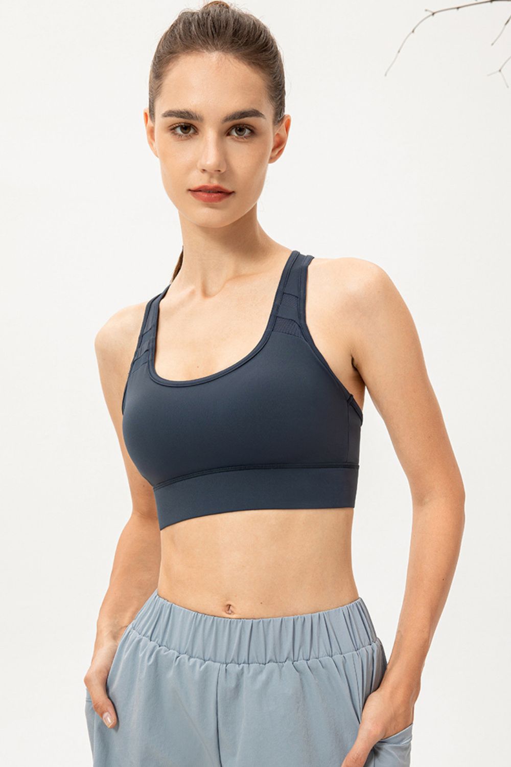 Scoop Neck Long Sports Bra - Aurelia Clothing