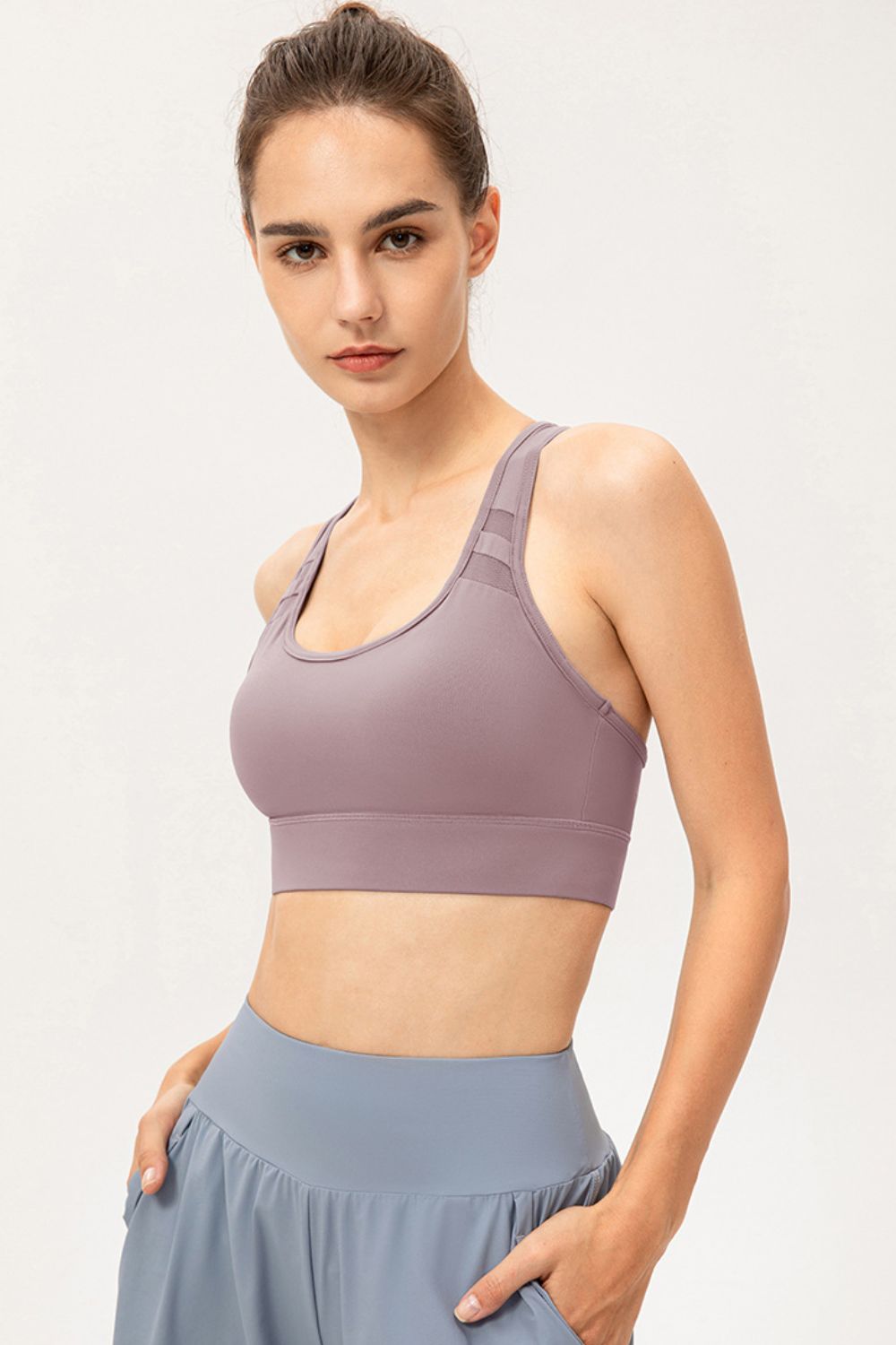 Scoop Neck Long Sports Bra - Aurelia Clothing