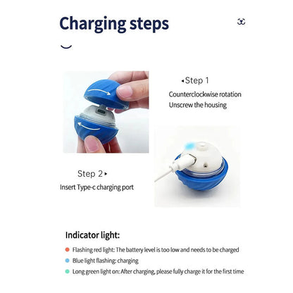 Smart Dog Toy Ball for Dogs Electronic Interactive Pet Products Training Plush Automatic Jump Roll Ball Rechargeable - Aurelia Clothing