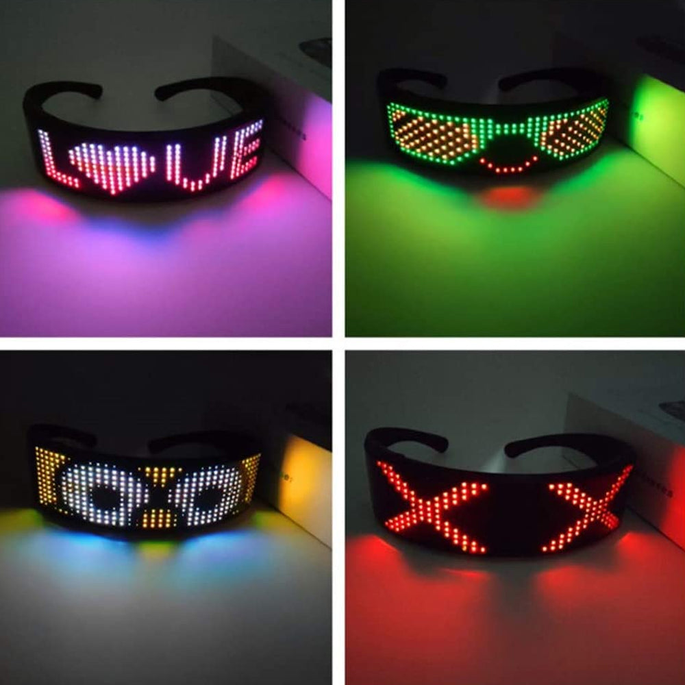 USB Rechargeable LED Luminous Eye Glasses Electronic Visor - Aurelia Clothing