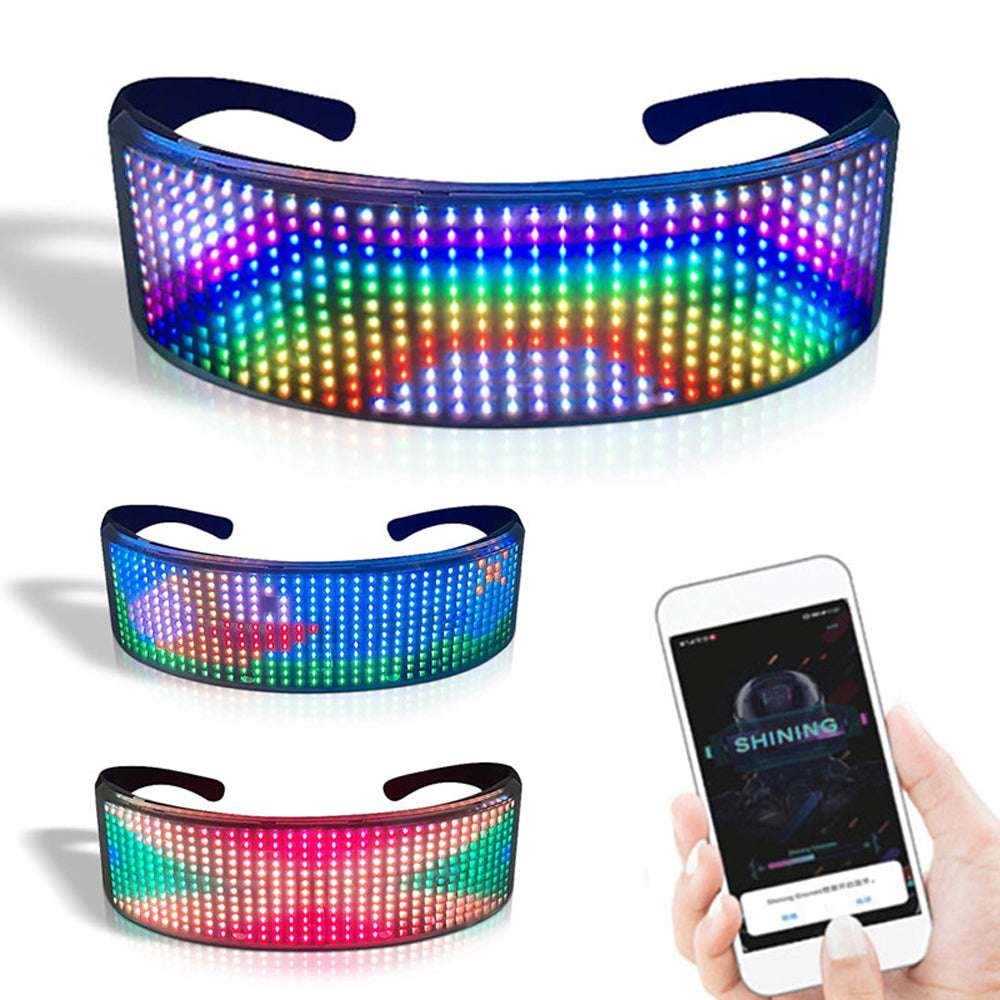 USB Rechargeable LED Luminous Eye Glasses Electronic Visor - Aurelia Clothing