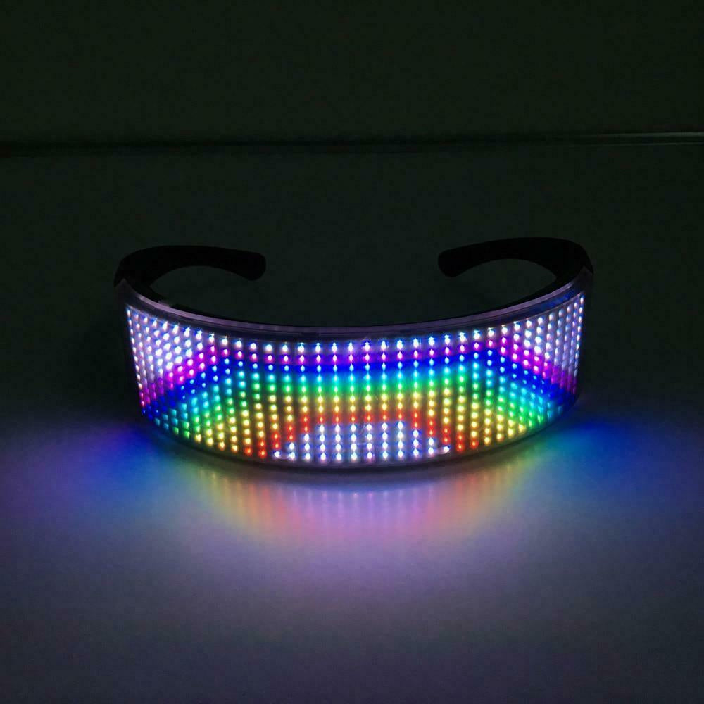 USB Rechargeable LED Luminous Eye Glasses Electronic Visor - Aurelia Clothing