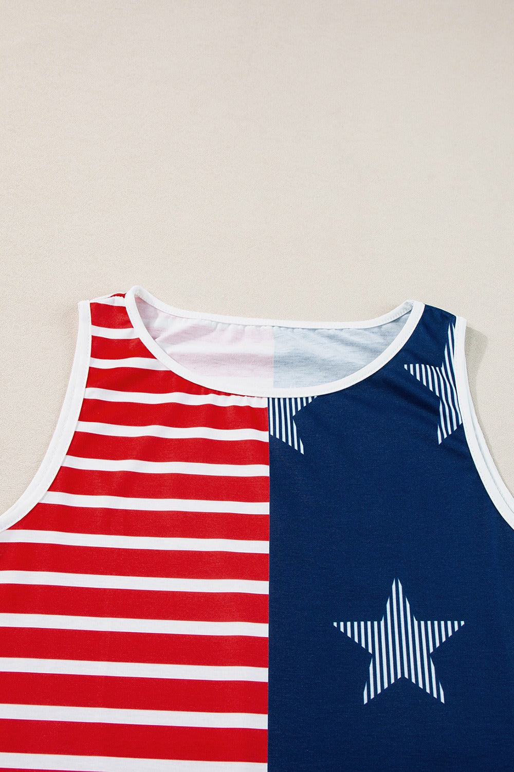 US Flag Round Neck Tank - Aurelia Clothing