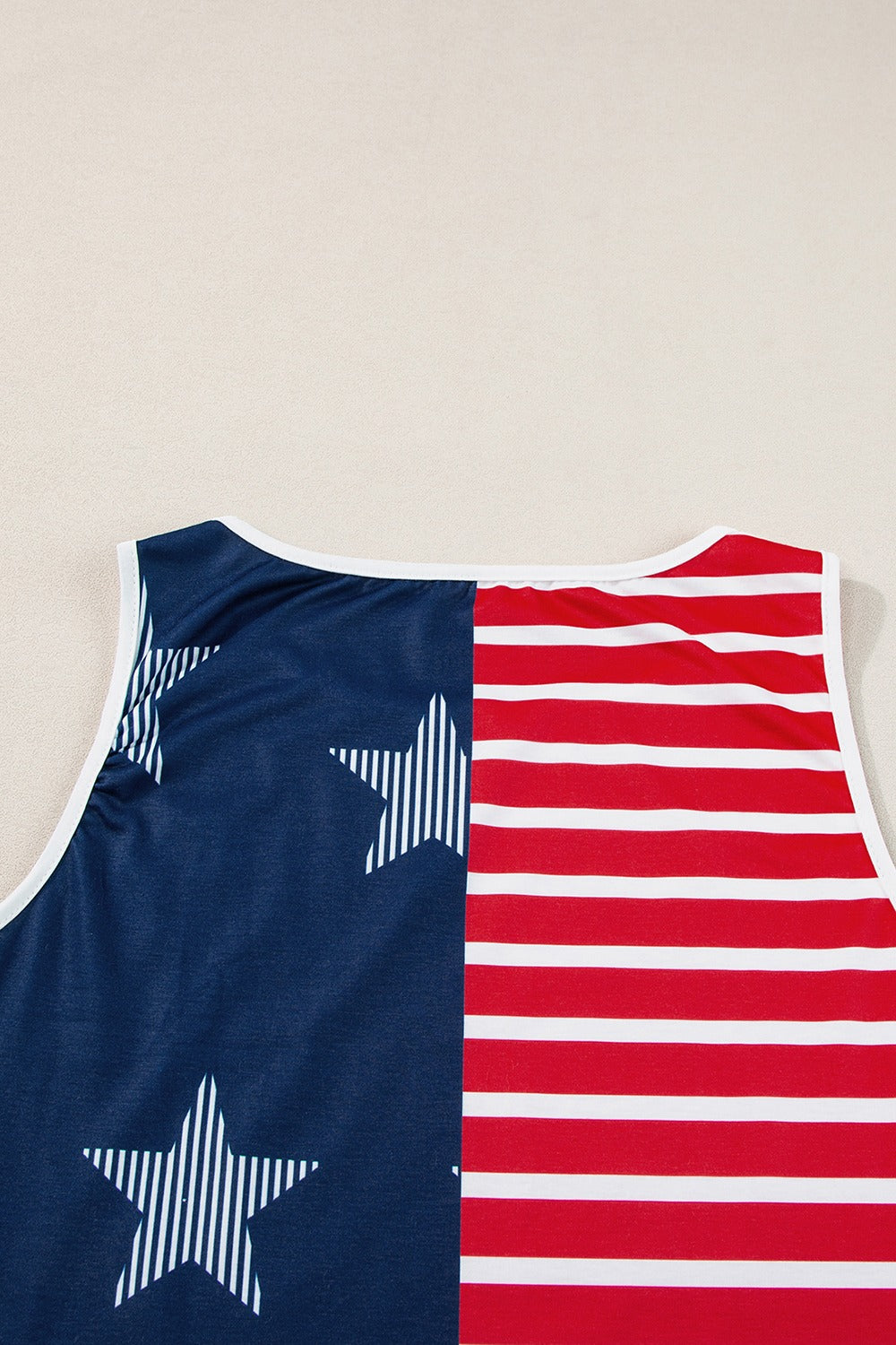 US Flag Round Neck Tank - Aurelia Clothing