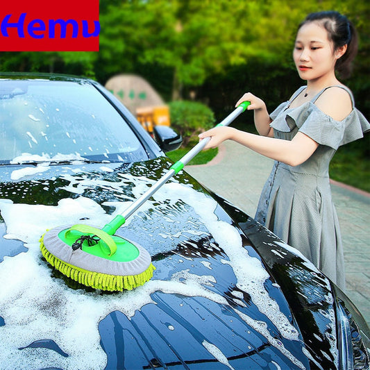 Upgrade Three section telescopic car washing mop Super absorbent Car Cleaning Car brushes Mop Window Wash Tool Dust Wax Mop Soft - Free Shipping - Aurelia Clothing