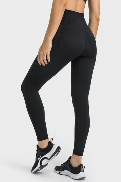 V-Waist Yoga Leggings with Pockets - Aurelia Clothing