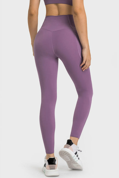 V-Waist Yoga Leggings with Pockets - Aurelia Clothing