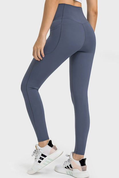 V-Waist Yoga Leggings with Pockets - Aurelia Clothing