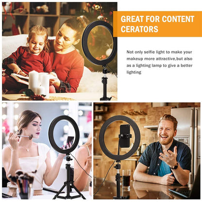 Video Youtube Fill Ring Light Lamp Live COOK 26CM Photography Lighting Phone Ringlight Tripod Stand Photo Led Selfie Bluetooth - Free Shipping - Aurelia Clothing