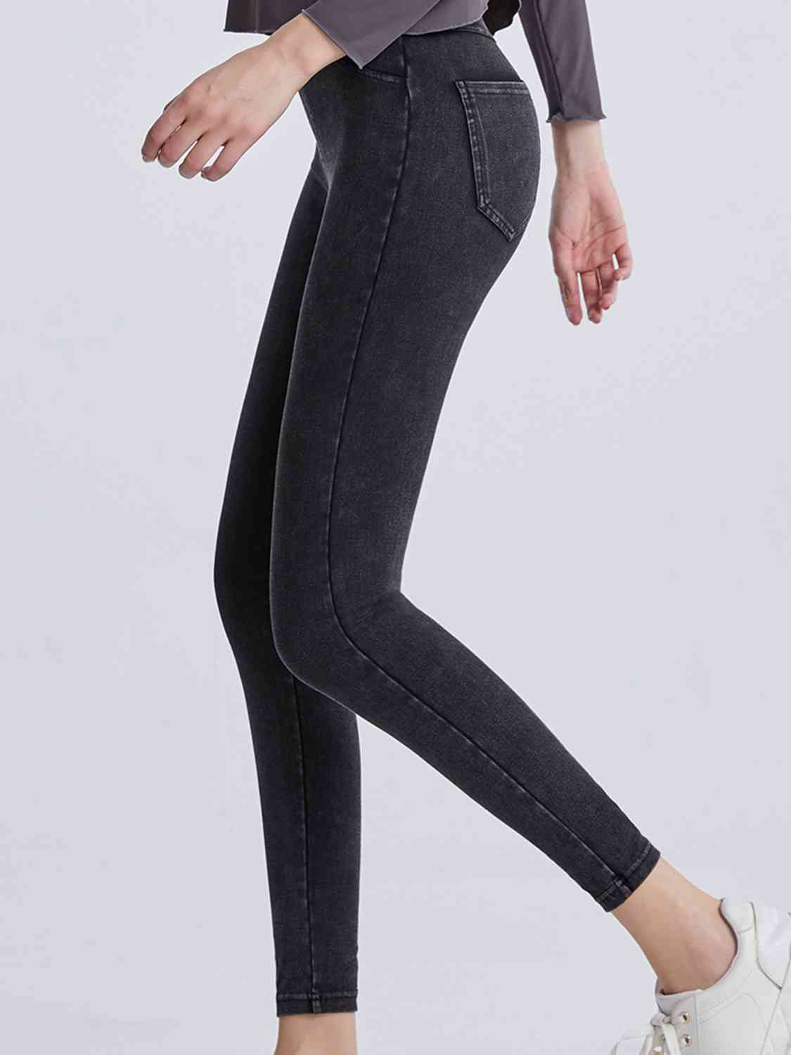 Wide Waistband Sports Leggings - Aurelia Clothing