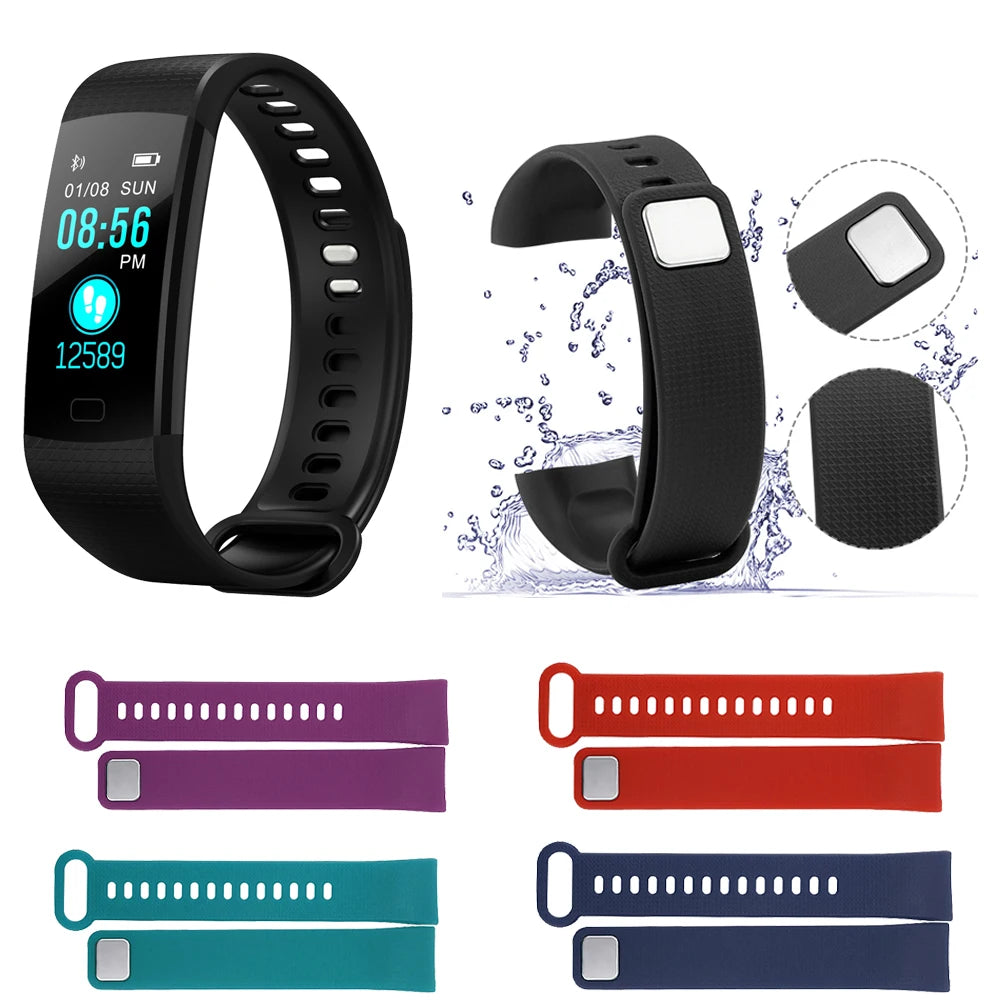 Y5 Smart Band Heart Rate Tracker Fitness Tracker Y5 Smartband Smart Bracelet Waterproof Smart Wristband Smart Watch Men - Free Shipping - Aurelia Clothing