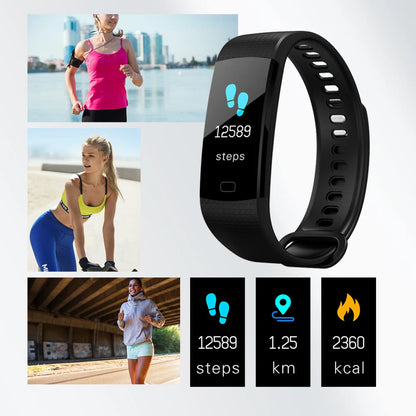 Y5 Smart Band Heart Rate Tracker Fitness Tracker Y5 Smartband Smart Bracelet Waterproof Smart Wristband Smart Watch Men - Free Shipping - Aurelia Clothing