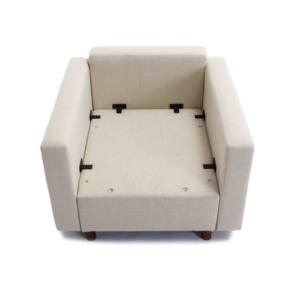 3 Seat Module Sectional Sofa Couch With 1 Ottoman for living room,Seat Cushion and Back Cushion Non-Removable and Non-Washable,Cream - Free Shipping - Aurelia Clothing