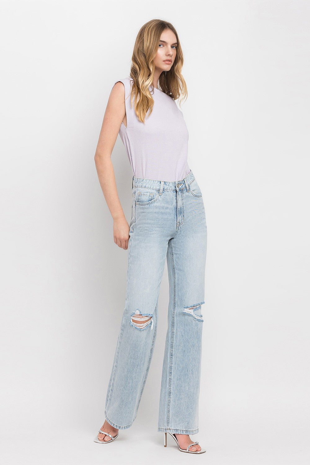 Vervet by Flying Monkey 90'S Vintage Super High Rise Flare Jeans - Aurelia Clothing