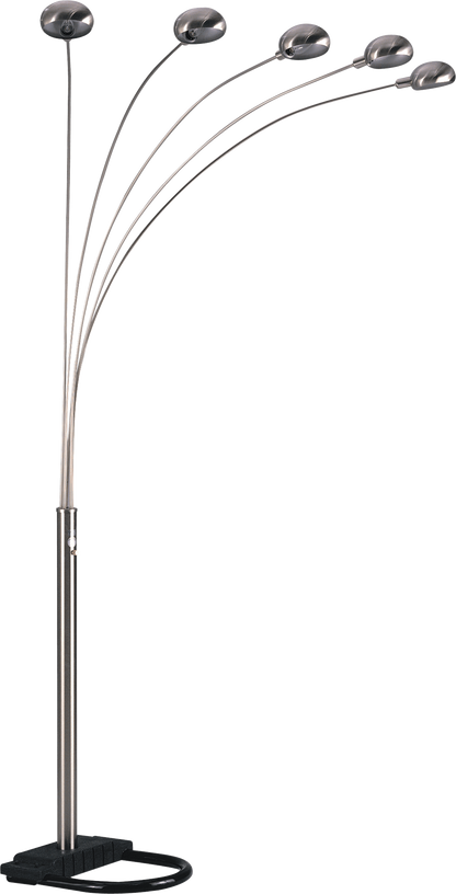 84"H SILVER 5-HEAD CAP STYLE FLOOR LAMP (1PC/CTN) (2.24/33.97) - Free Shipping - Aurelia Clothing