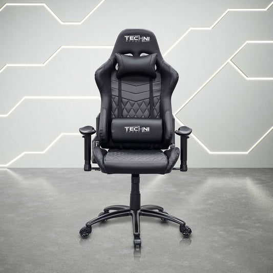 Techni Sport TS-5100 Ergonomic High Back Racer Style PC Gaming Chair, Black - Free Shipping - Aurelia Clothing