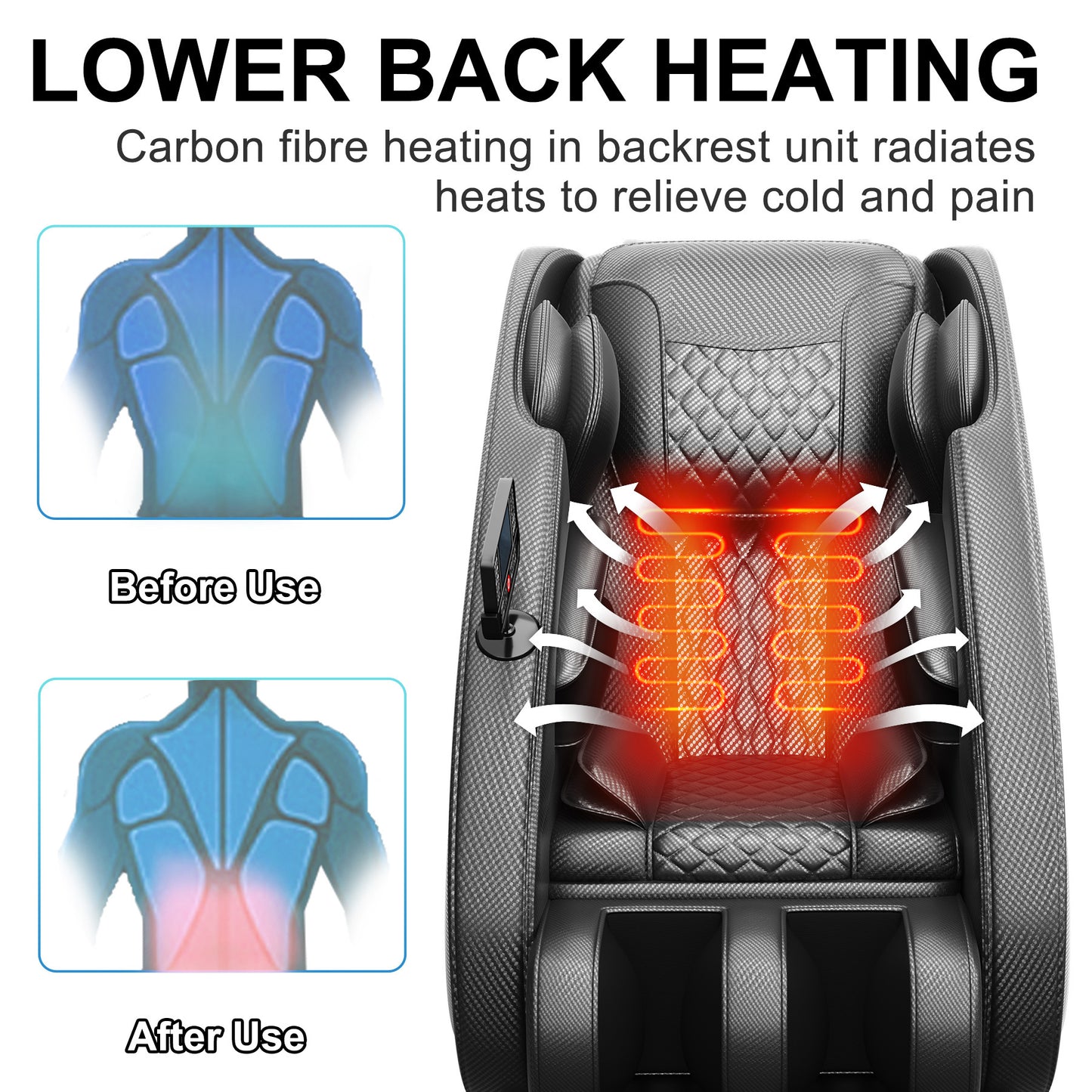 Massage Chair Blue-Tooth Connection and Speaker, Easy to Use at Home and in The Office and Recliner with Zero Gravity with Full Body Air Pressure, 001, 50D x 26W x 40H in, Black3 - Free Shipp - Aurelia Clothing