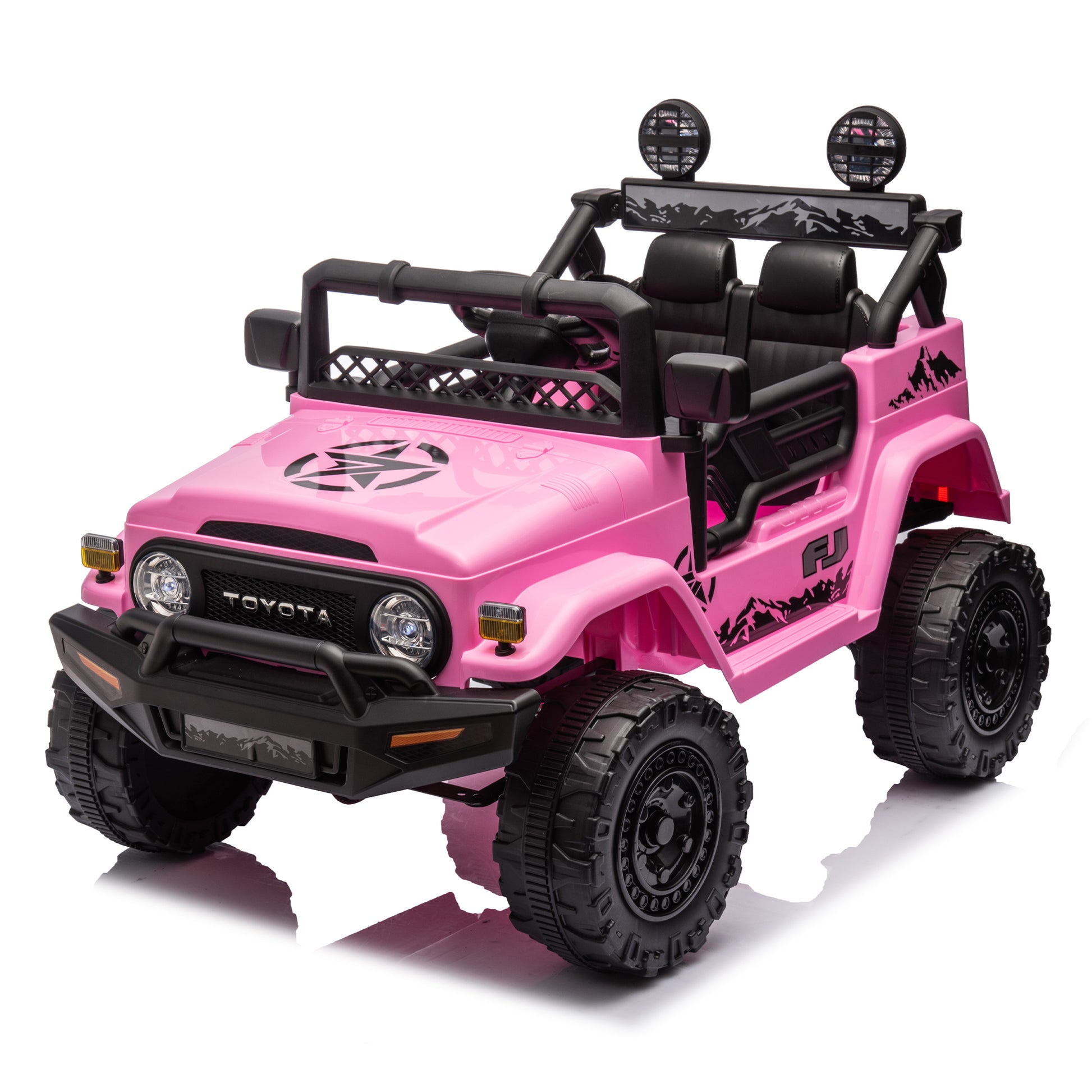 Licensed TOYOTA FJ Cruiser,12V Kids ride on car 2.4G W/Parents Remote Control,electric car for kids,Three speed adjustable,Power display, USB,MP3 ,Bluetooth,LED light,Three-point safety belt  - Aurelia Clothing