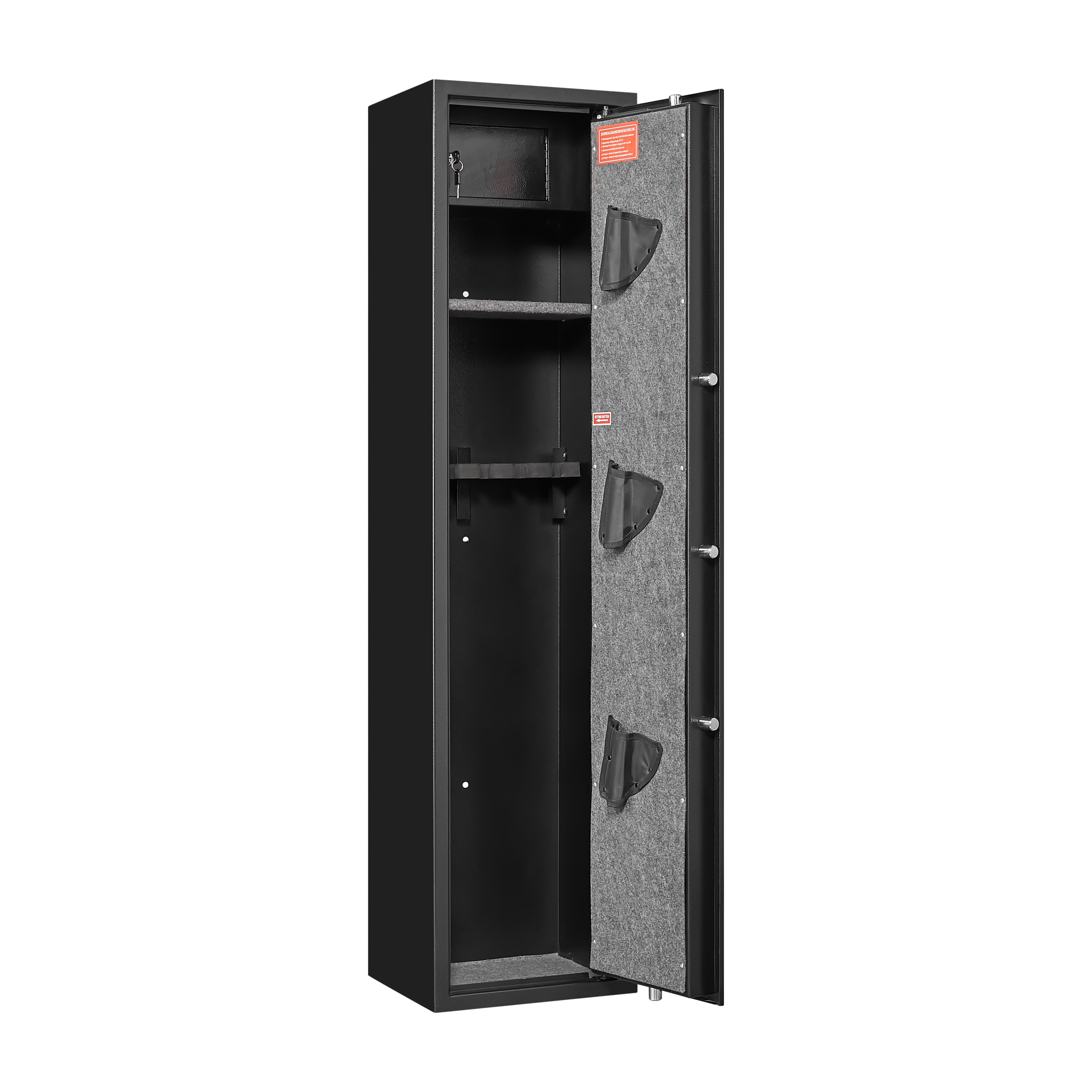 Password lock gun cabinet, can store five guns, three pistols, with internal storage box, with Magnetic introduction light - Free Shipping - Aurelia Clothing