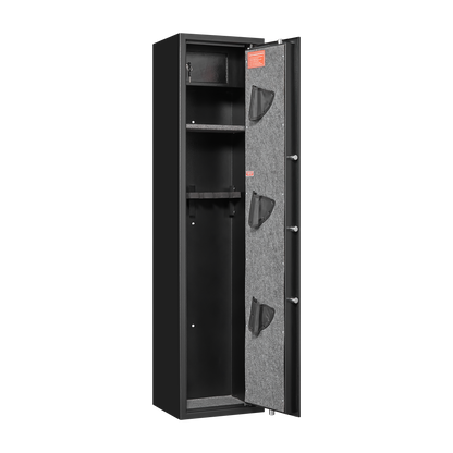 Password lock gun cabinet, can store five guns, three pistols, with internal storage box, with Magnetic introduction light - Free Shipping - Aurelia Clothing