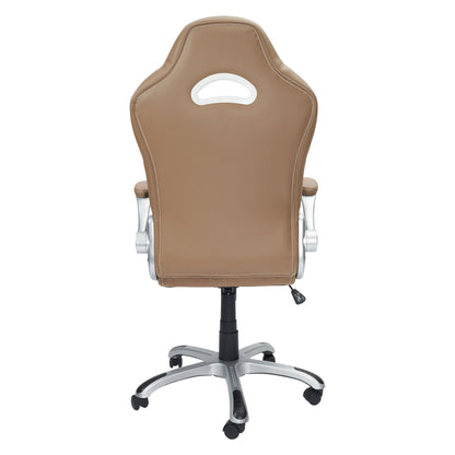 Techni Mobili High Back Executive Sport Race Office Chair with Flip-Up Arms, Camel - Free Sipping - Aurelia Clothing