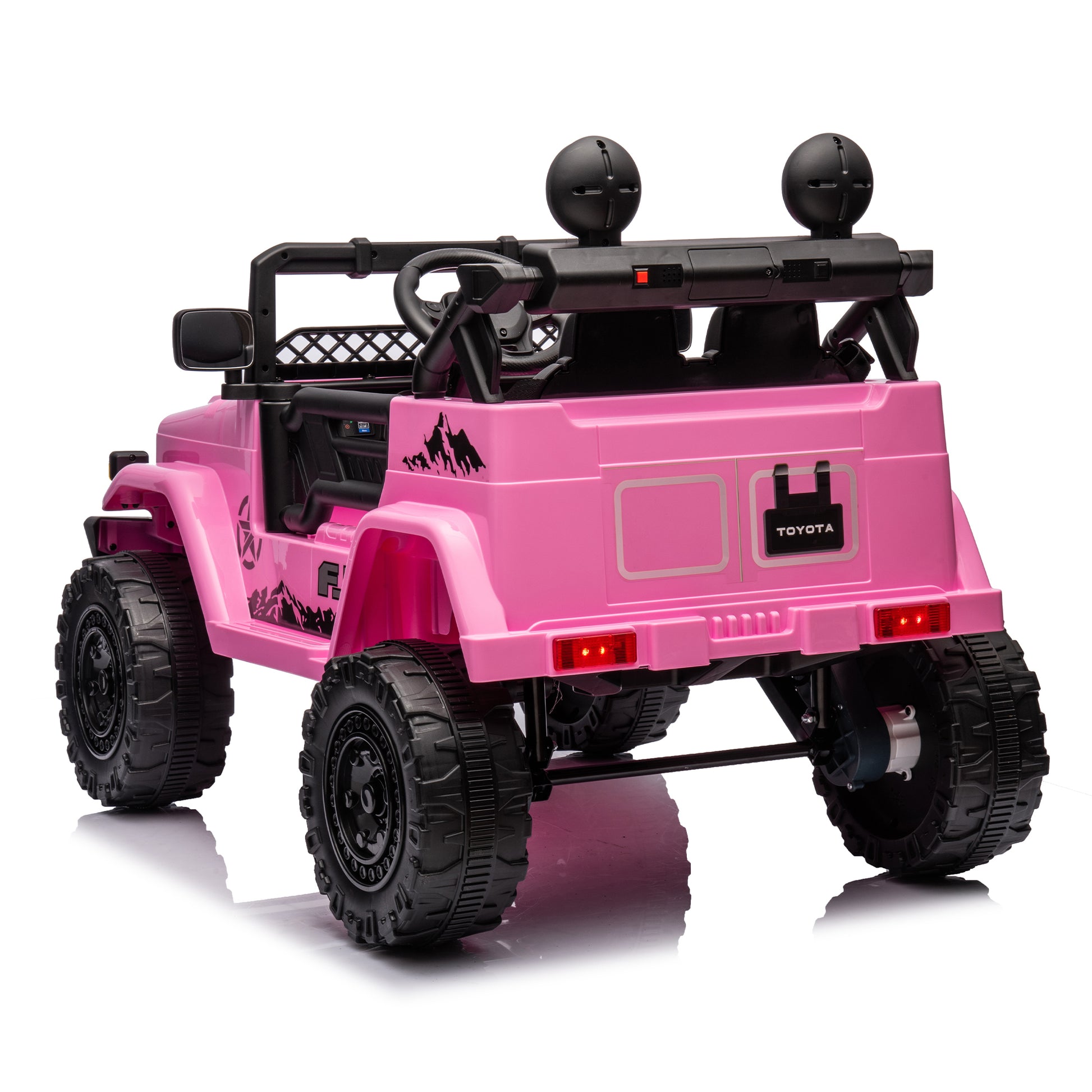 Licensed TOYOTA FJ Cruiser,12V Kids ride on car 2.4G W/Parents Remote Control,electric car for kids,Three speed adjustable,Power display, USB,MP3 ,Bluetooth,LED light,Three-point safety belt  - Aurelia Clothing