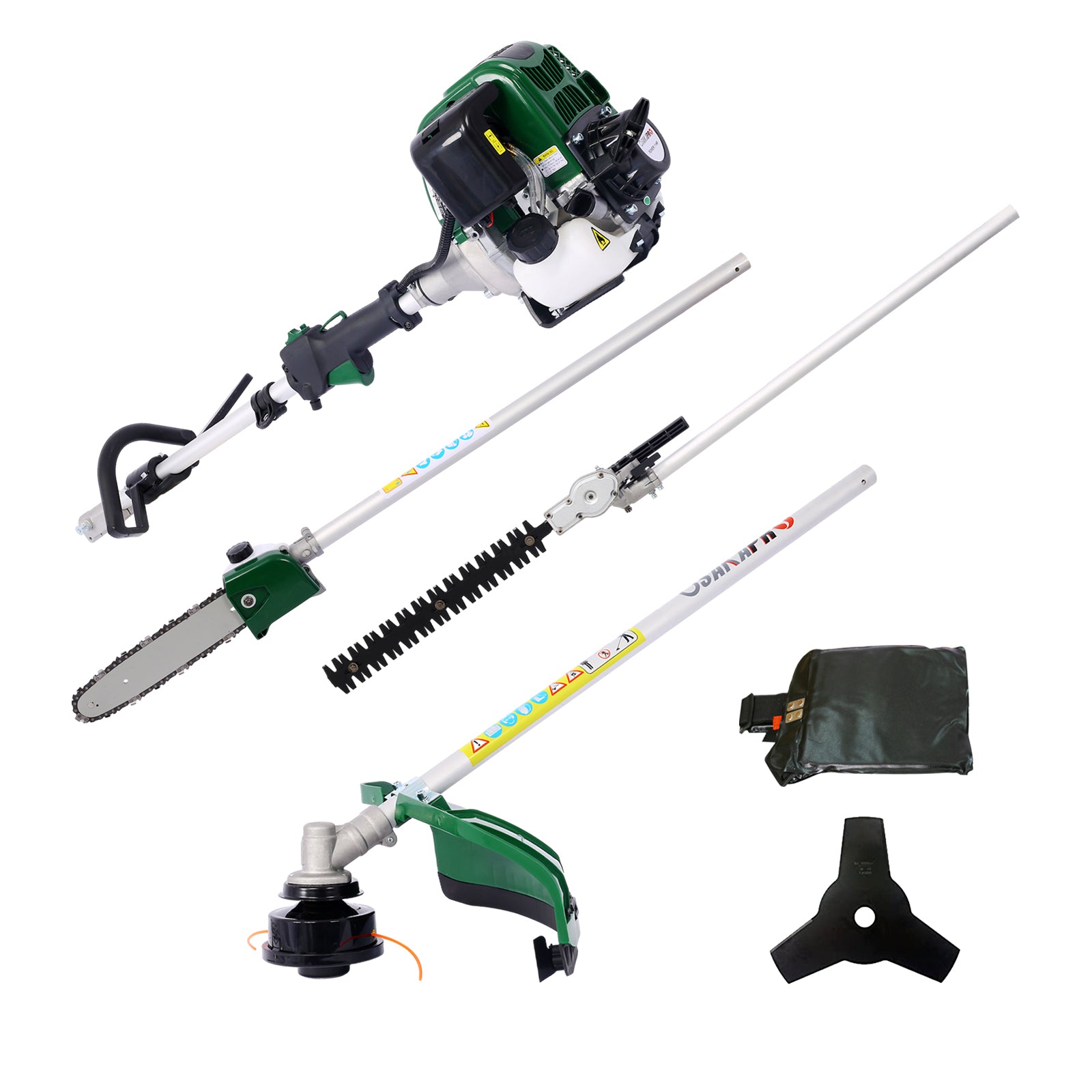 4 in 1 Multi-Functional Trimming Tool, 31CC 4-Cycle Garden Tool System with Gas Pole Saw, Hedge Trimmer, Grass Trimmer, and Brush Cutter EPA Compliant - Free Shipping - Aurelia Clothing