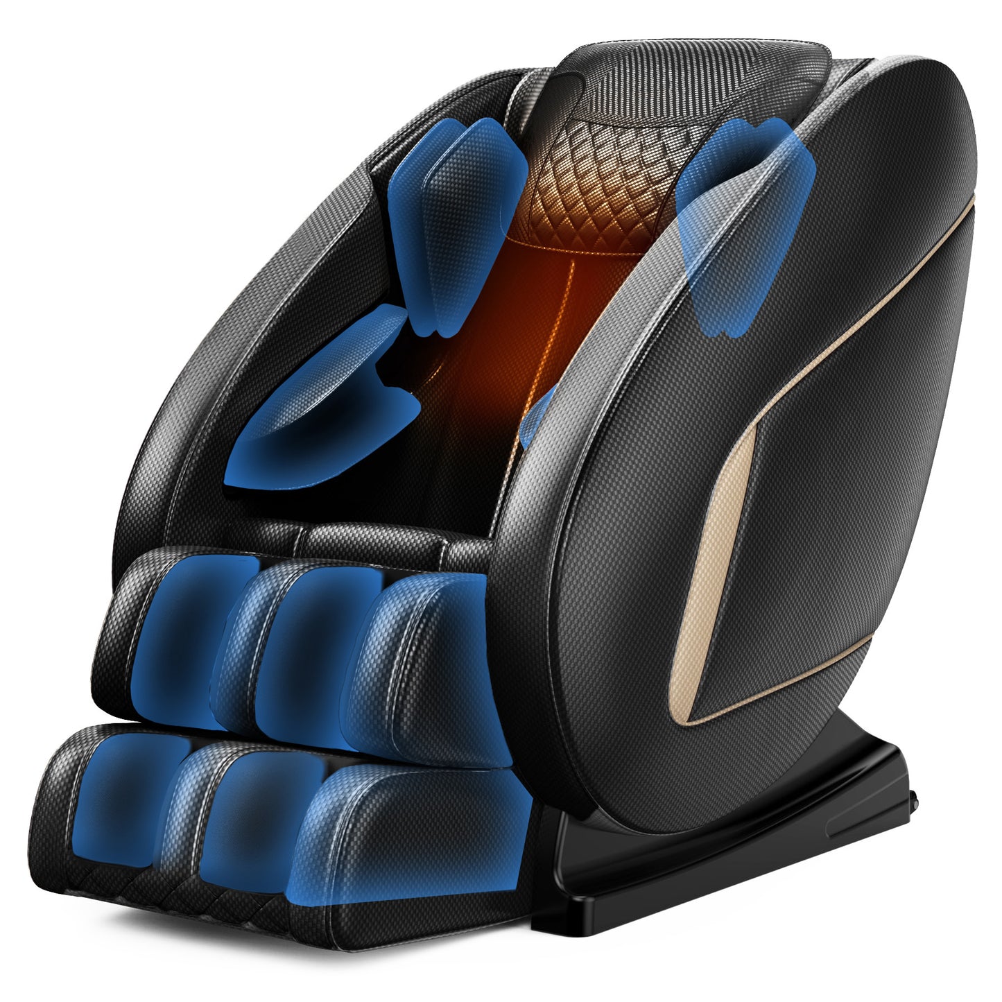 Massage Chair Blue-Tooth Connection and Speaker, Easy to Use at Home and in The Office and Recliner with Zero Gravity with Full Body Air Pressure, 001, 50D x 26W x 40H in, Black3 - Free Shipp - Aurelia Clothing