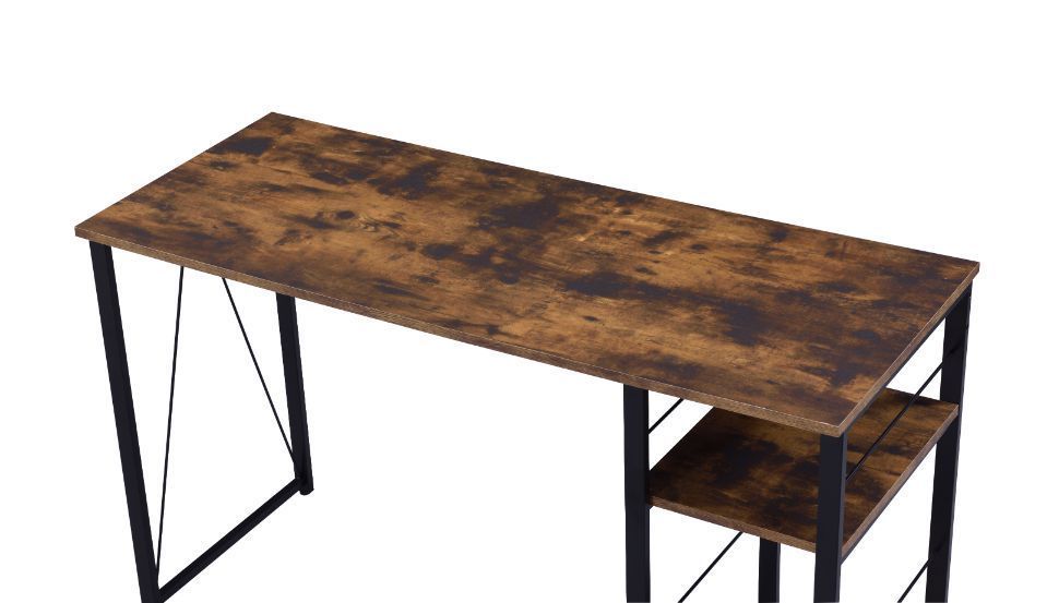 ACME Vadna Writing Desk, Weathered Oak & Black Finish 92765 - Free Shipping - Aurelia Clothing