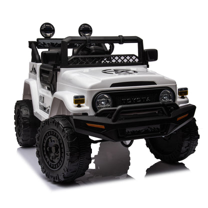 Licensed TOYOTA FJ Cruiser,12V Kids ride on car 2.4G W/Parents Remote Control,electric car for kids,Three speed adjustable,Power display, USB,MP3 ,Bluetooth,LED light,Three-point safety belt  - Aurelia Clothing