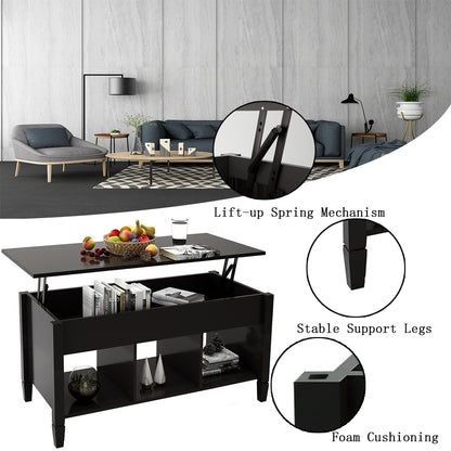 Lift Top Coffee Table-Black - Free Shipping - Aurelia Clothing