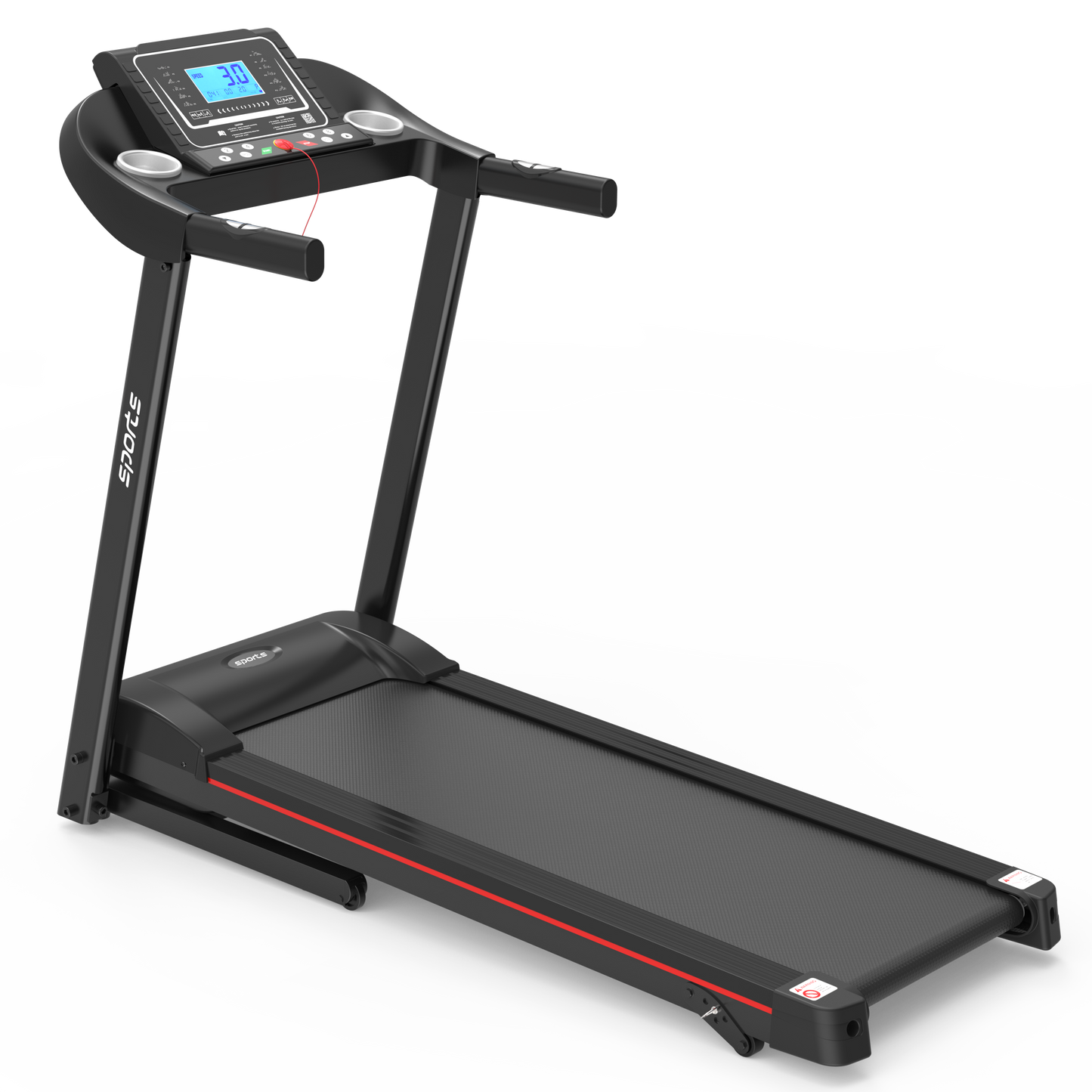 Fitshow App Home Foldable Treadmill with Incline, Folding Treadmill for Home Workout, Electric Walking Running Treadmill Machine 5" LCD Screen 250 LB Capacity Bluetooth Music - Free Shipping - Aurelia Clothing