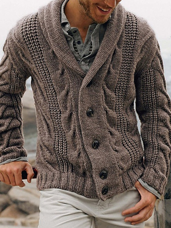 New men's cardigan sweater base sweater large size sweater jacket - Free Shipping - Aurelia Clothing