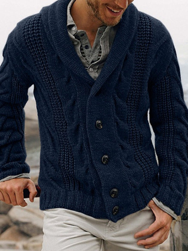 New men's cardigan sweater base sweater large size sweater jacket - Free Shipping - Aurelia Clothing