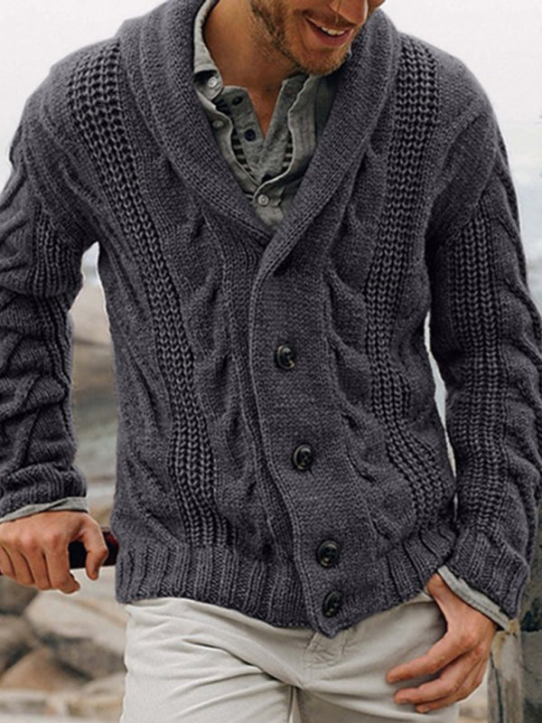 New men's cardigan sweater base sweater large size sweater jacket - Free Shipping - Aurelia Clothing