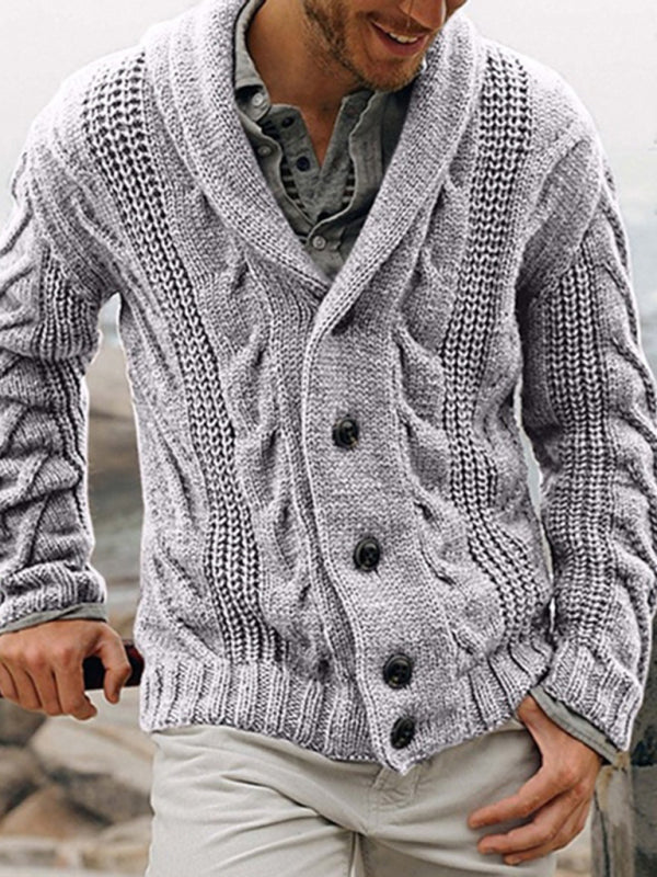 New men's cardigan sweater base sweater large size sweater jacket - Free Shipping - Aurelia Clothing