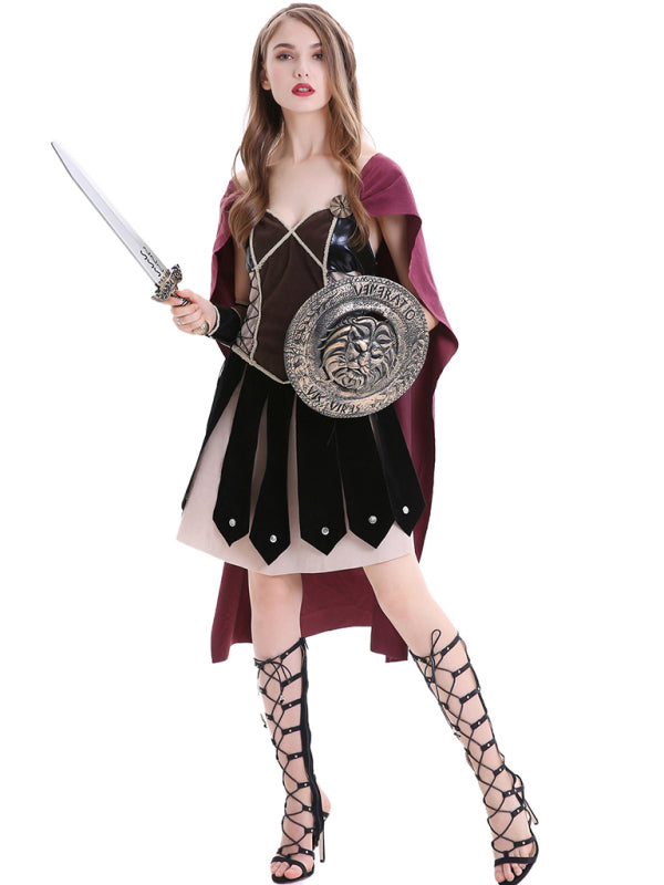 Halloween Costume Medieval Roman Spartan Woman Warrior - Free Shipping - Aurelia Clothing