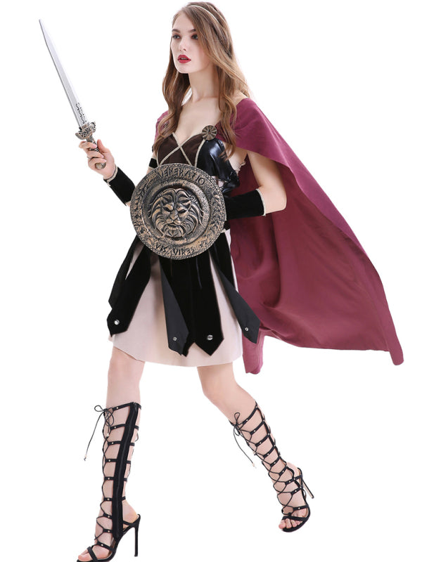 Halloween Costume Medieval Roman Spartan Woman Warrior - Free Shipping - Aurelia Clothing