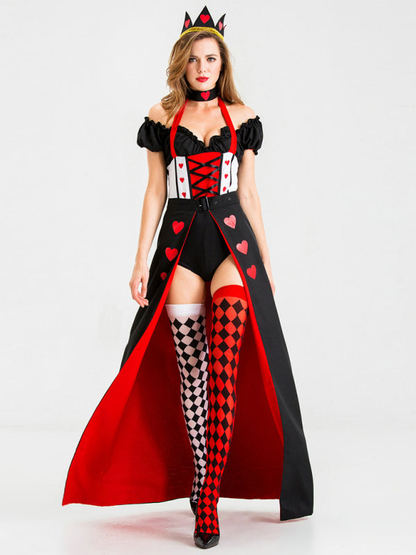 Halloween Cosplay Queen Of Hearts Queen Uniform - Free Shipping - Aurelia Clothing