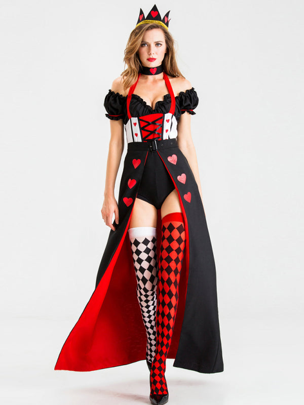 Halloween Cosplay Queen Of Hearts Queen Uniform - Free Shipping - Aurelia Clothing