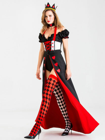 Halloween Cosplay Queen Of Hearts Queen Uniform - Free Shipping - Aurelia Clothing